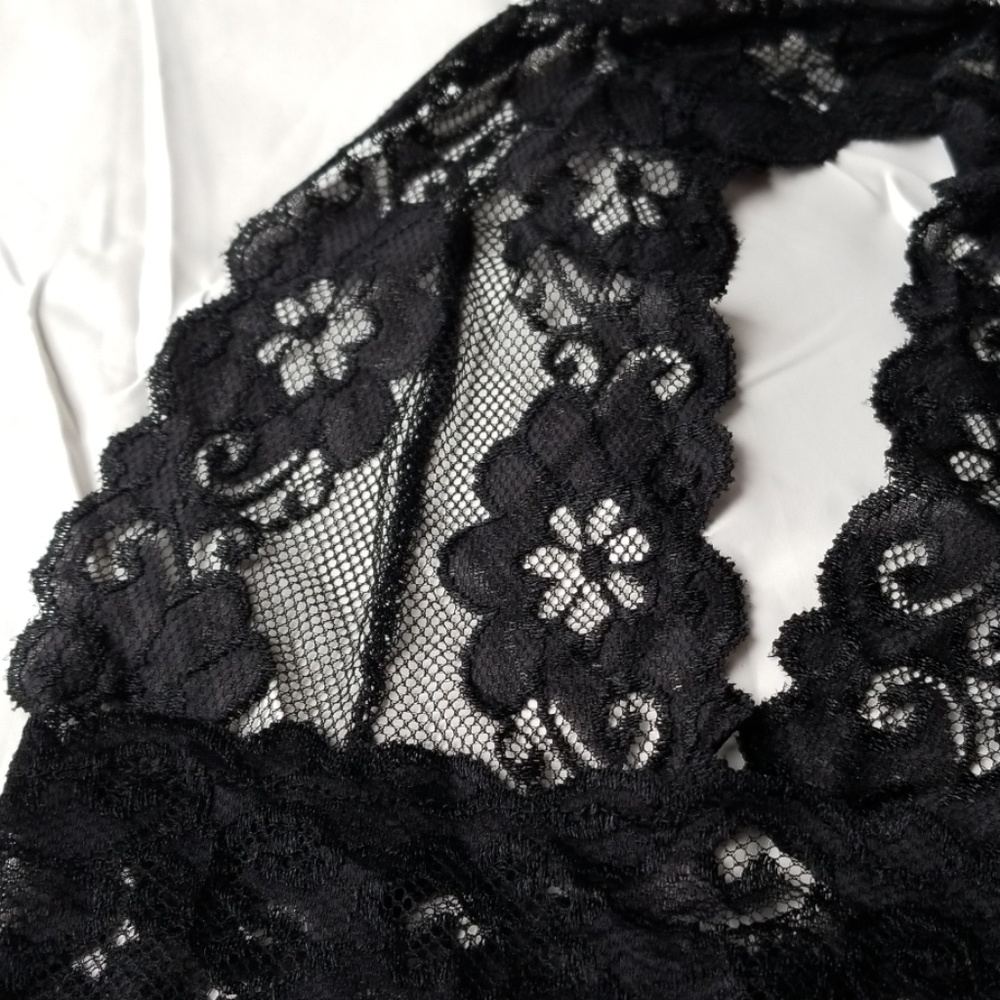 🍁**LAST 1** BLACK mesh bodysuit teddy - Picture 5 of 6